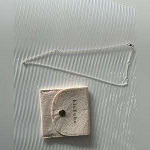 BLUBOHO Very tiny Solitaire Necklace- Sterling Silver